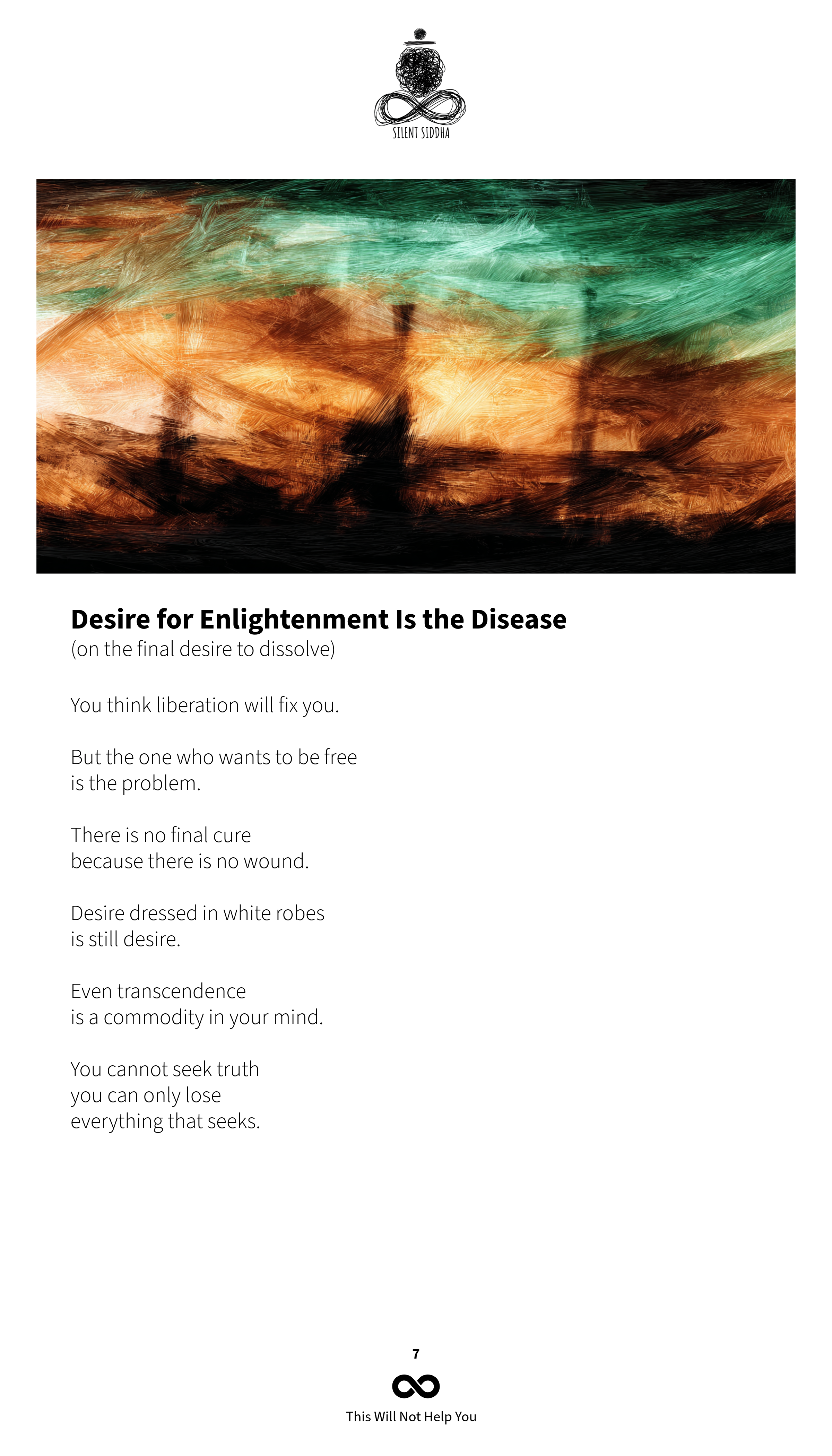 Desire for Enlightenment Is the Disease